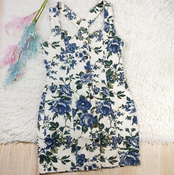 floral jumper dress